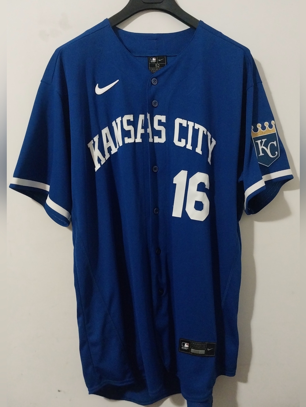Nike Authentic Kansas City Royals Andrew Benintendi Alternate Jersey Size 52